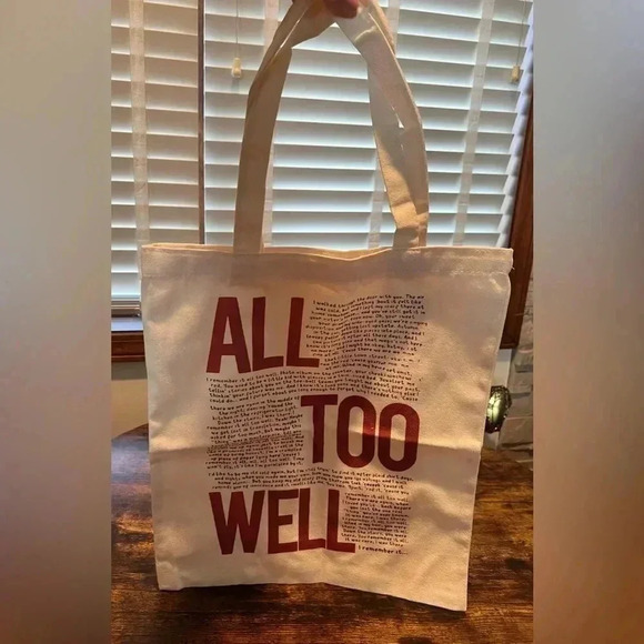 All Too Well | Taylor Swift song lyrics tote bag - Picture 4 of 5